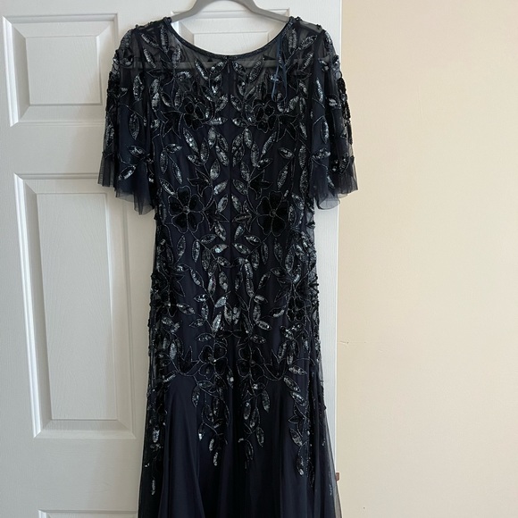 Adrianna Papell Hand Beaded Floral Gown - Picture 7 of 8